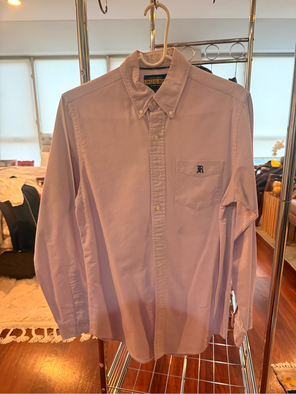 Rugby Ralph Lauren Men's Lavender Oxford Button-Down Shirt